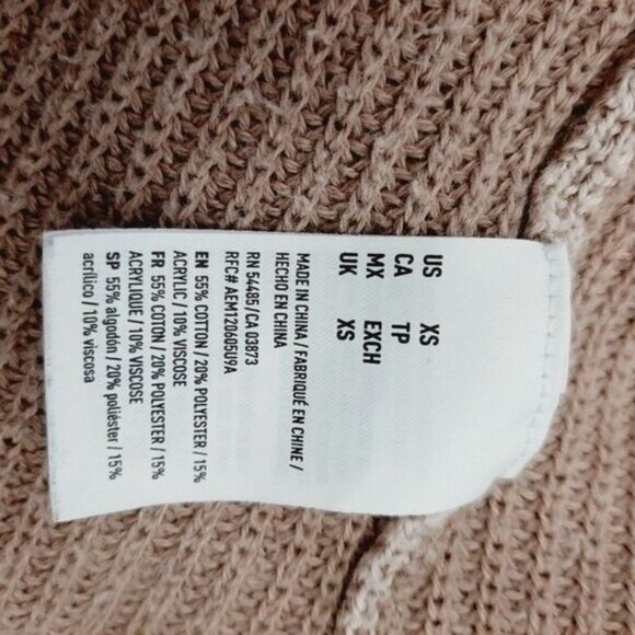 AE Soft Knit Burnout Oversized Hoodie Sweater Sz XS - Picture 6 of 6